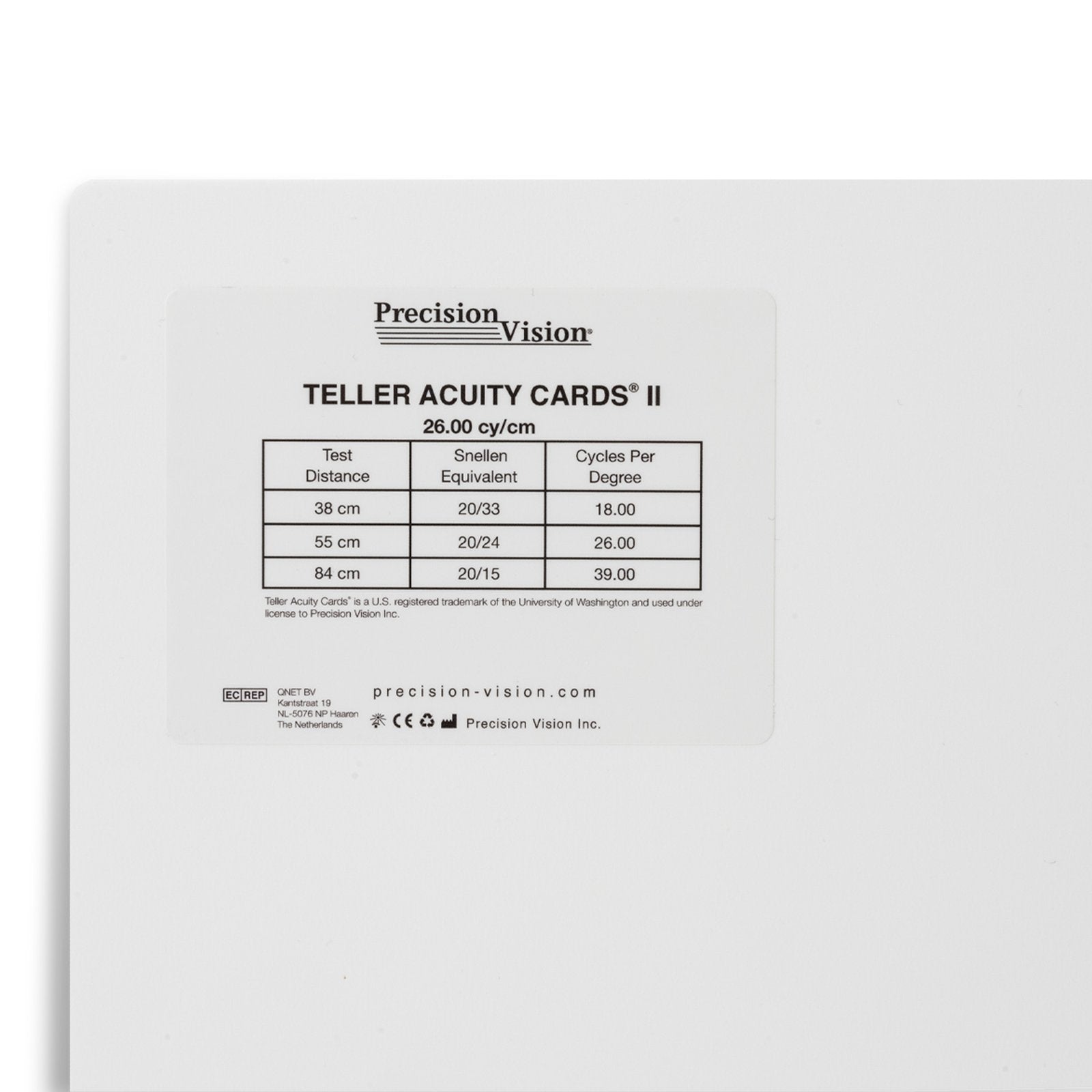 Individual Replacement Teller Acuity Cards®