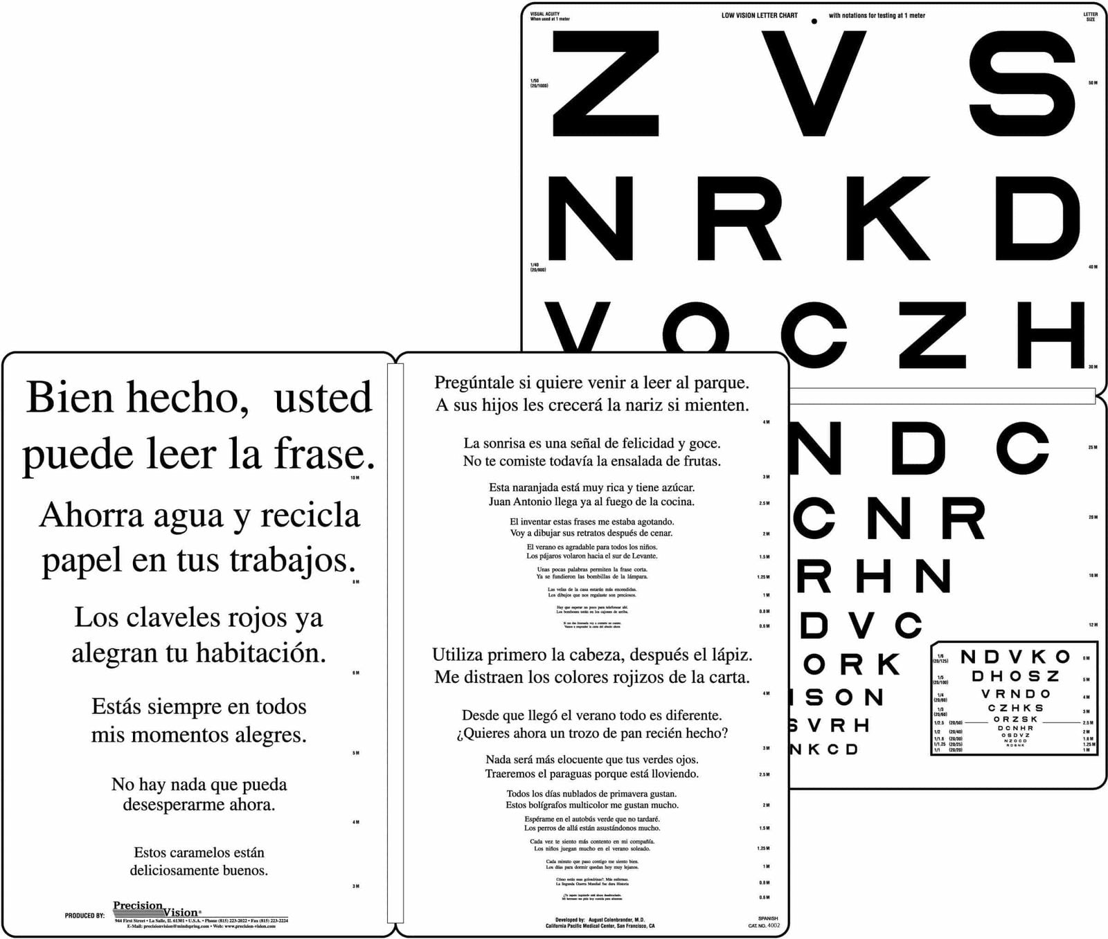 Low Vision Letter Chart - In Multiple Languages