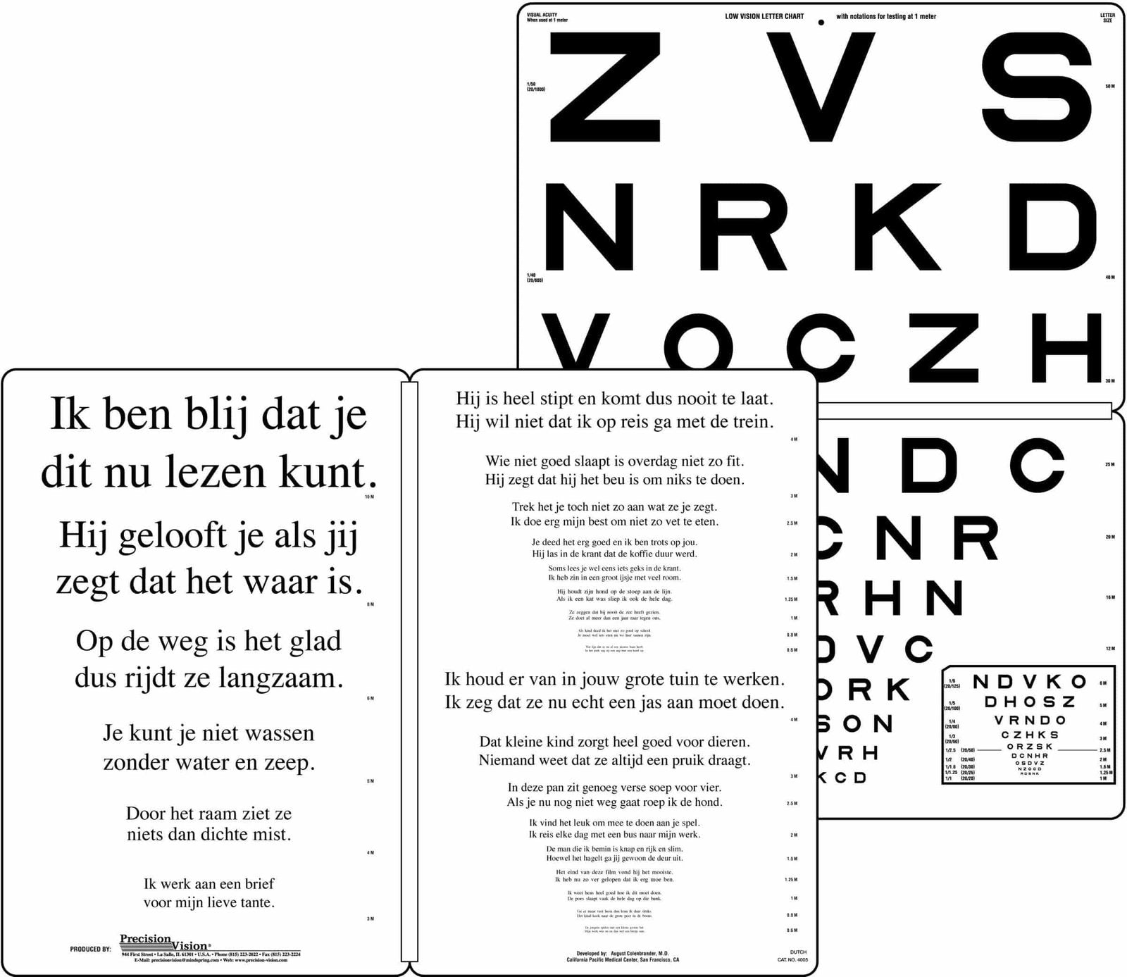 Low Vision Letter Chart - In Multiple Languages