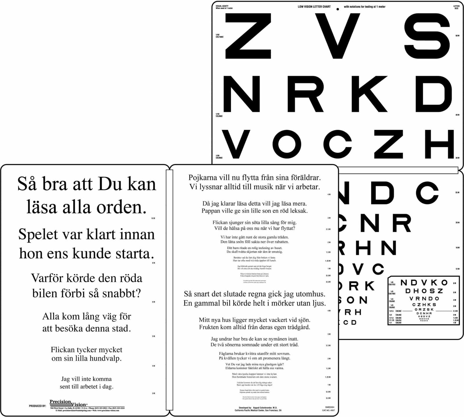Low Vision Letter Chart - In Multiple Languages