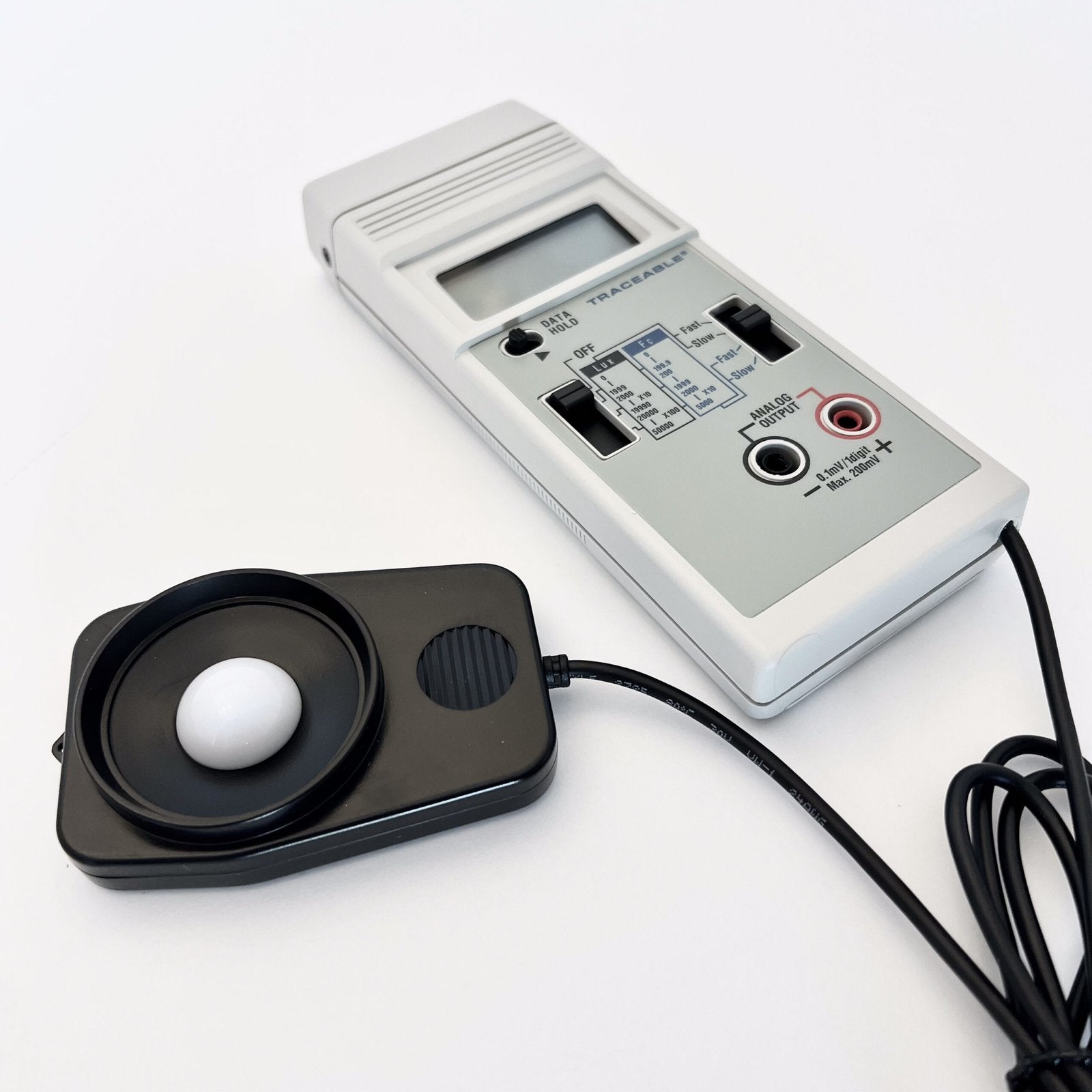 Calibrated Dual-Range Light Meter (Lux and Foot-Candles)
