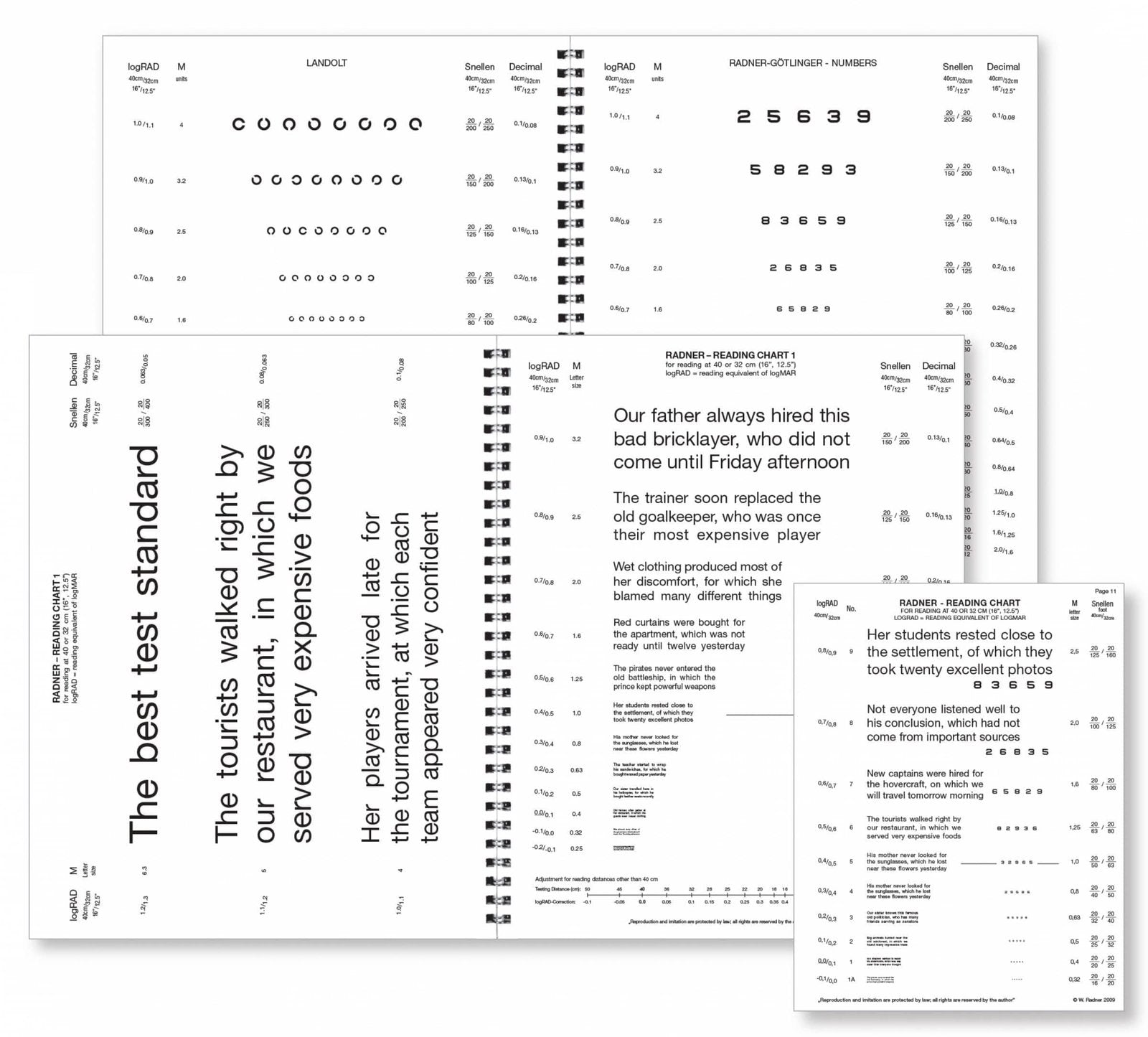 Radner Reading Chart - In Multiple Languages