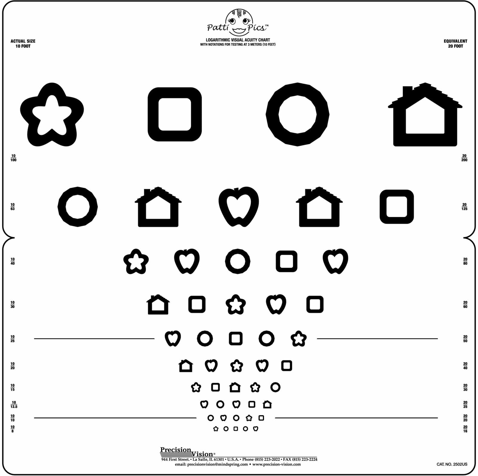Patti Pics™ Folding Eye Chart