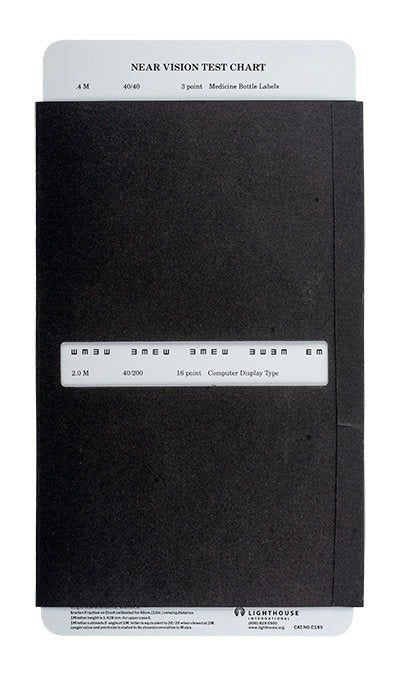 Lighthouse North Carolina Reading Acuity card LH 9256