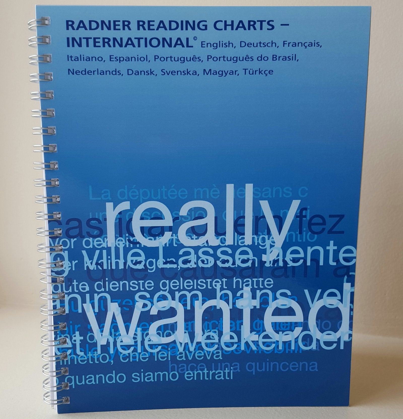 Radner Reading Charts International - In Multiple Languages