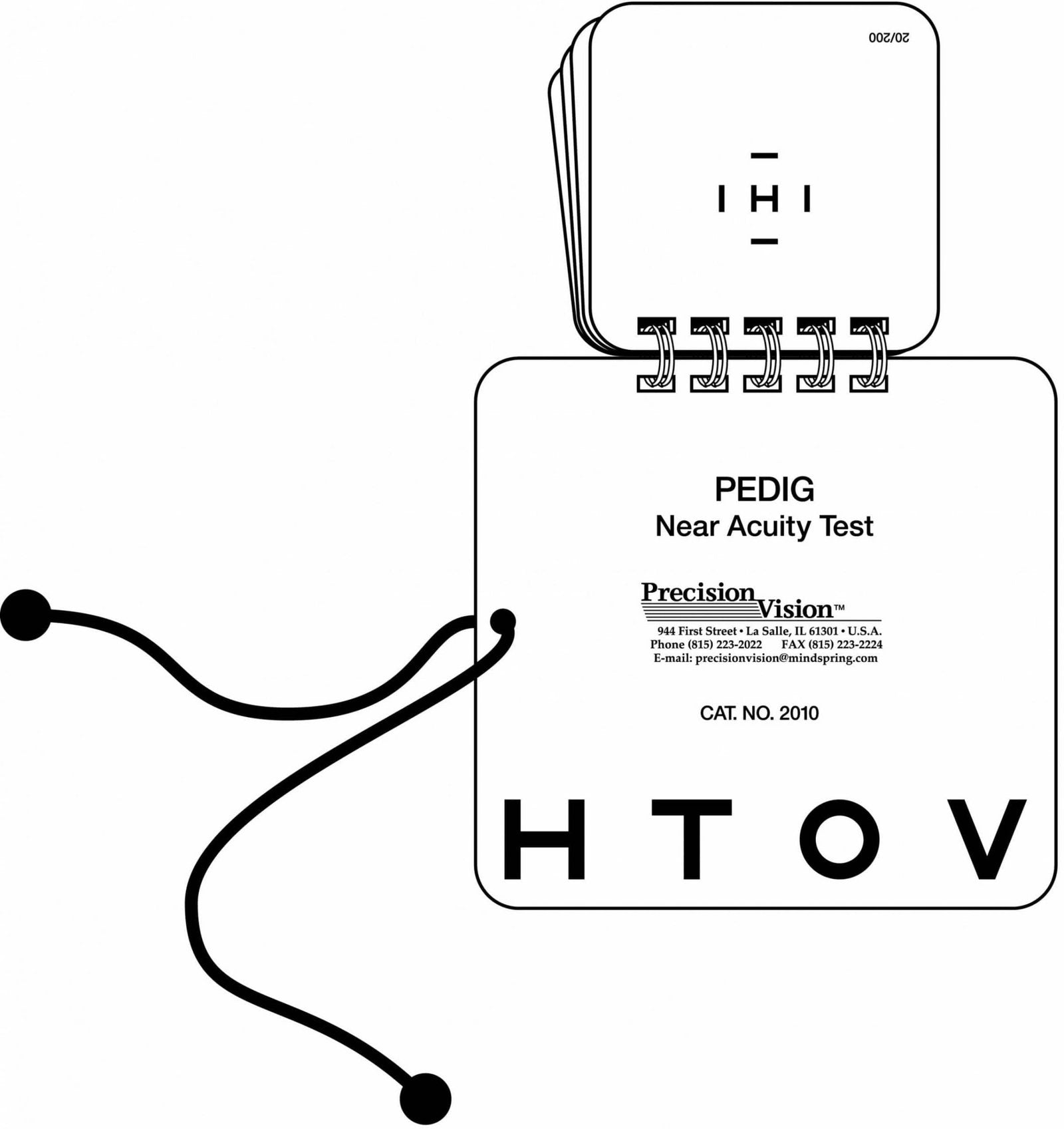 HOTV Single symbol eye test book with Interaction Bars