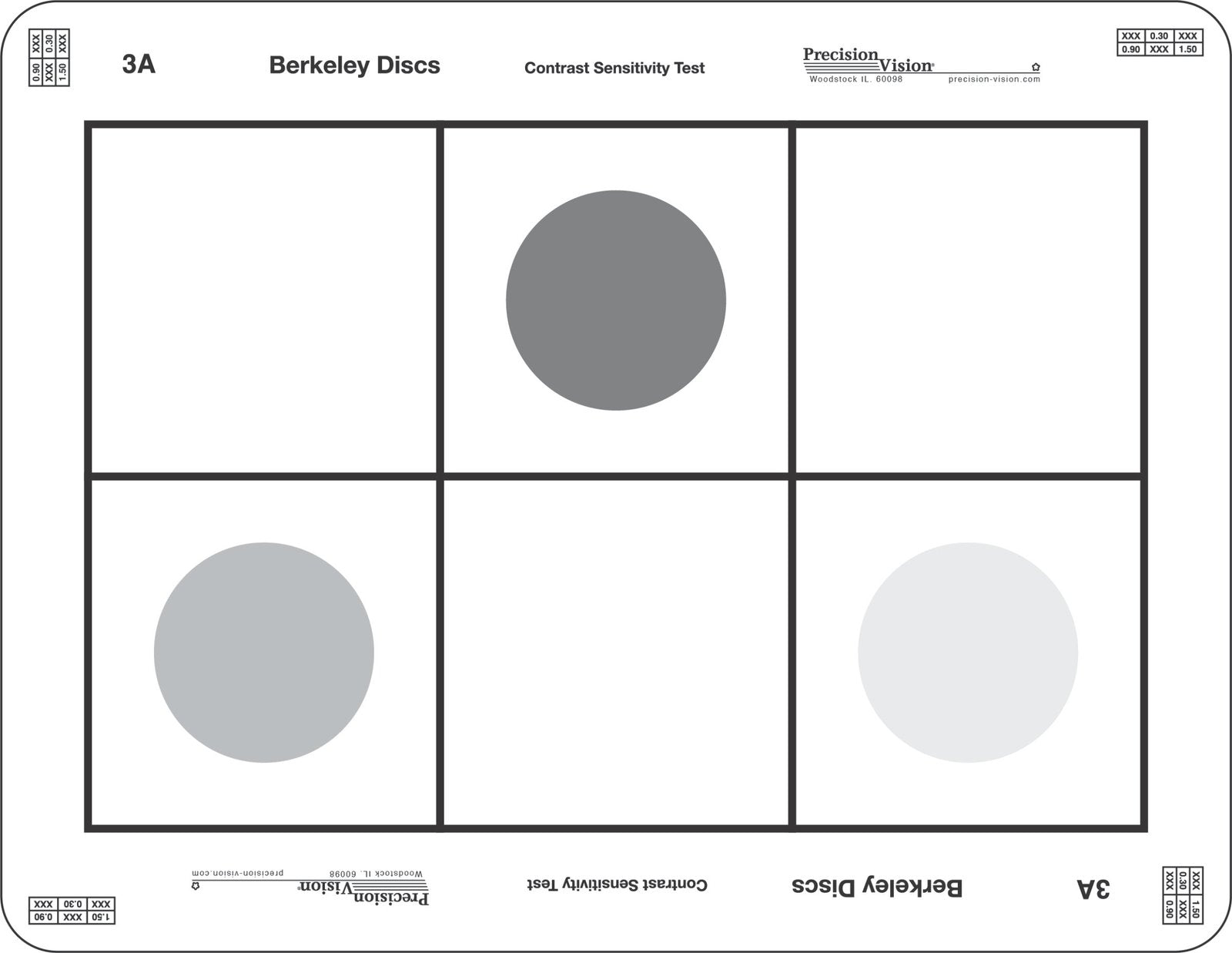 Berkeley Discs Contrast Sensitivity Test