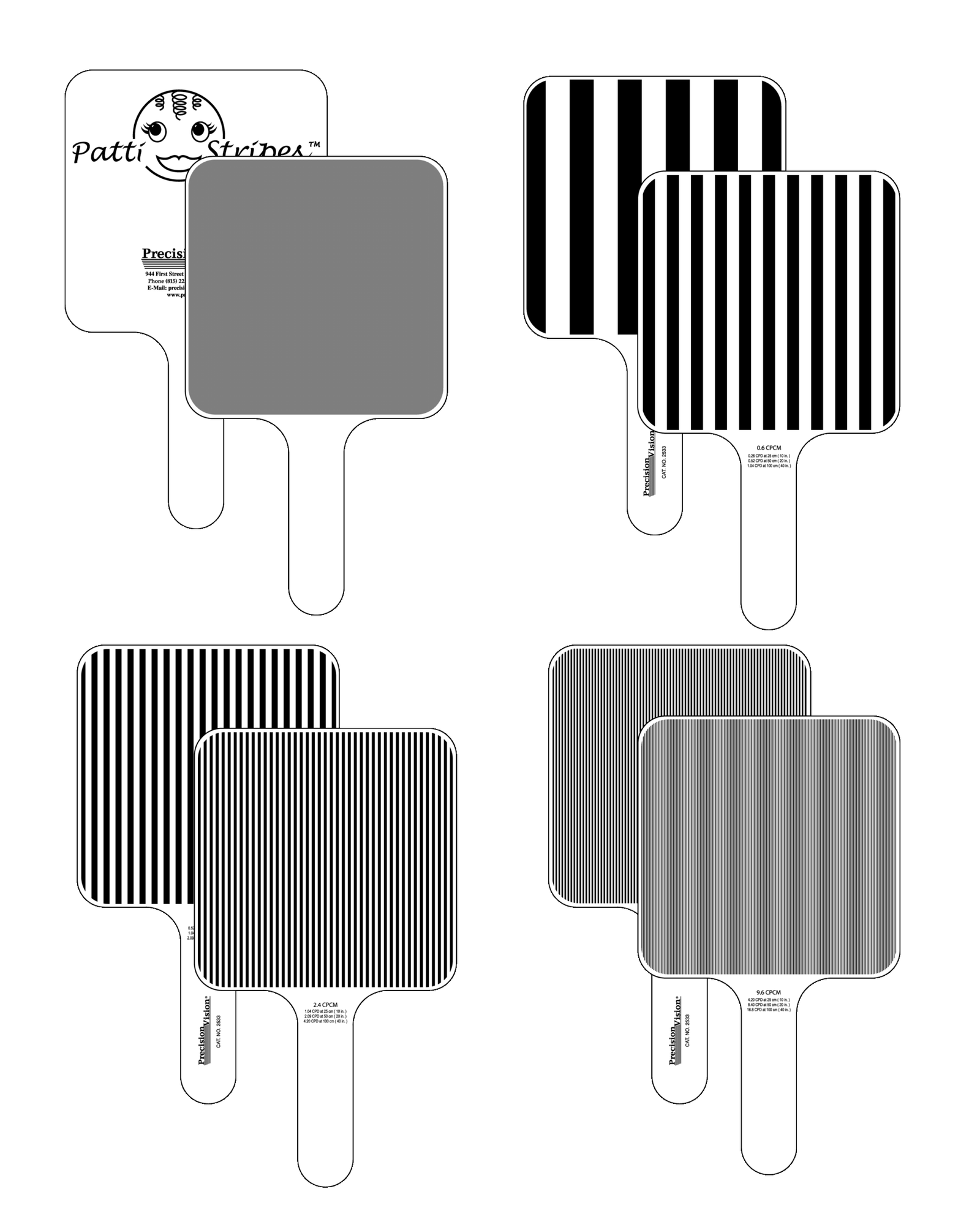 Patti Stripes Square Wave 4 Grating Paddles