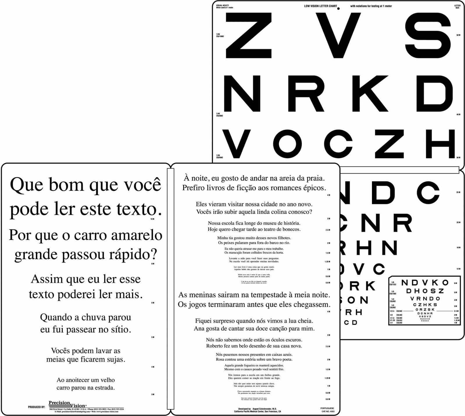 Low Vision Letter Chart - In Multiple Languages
