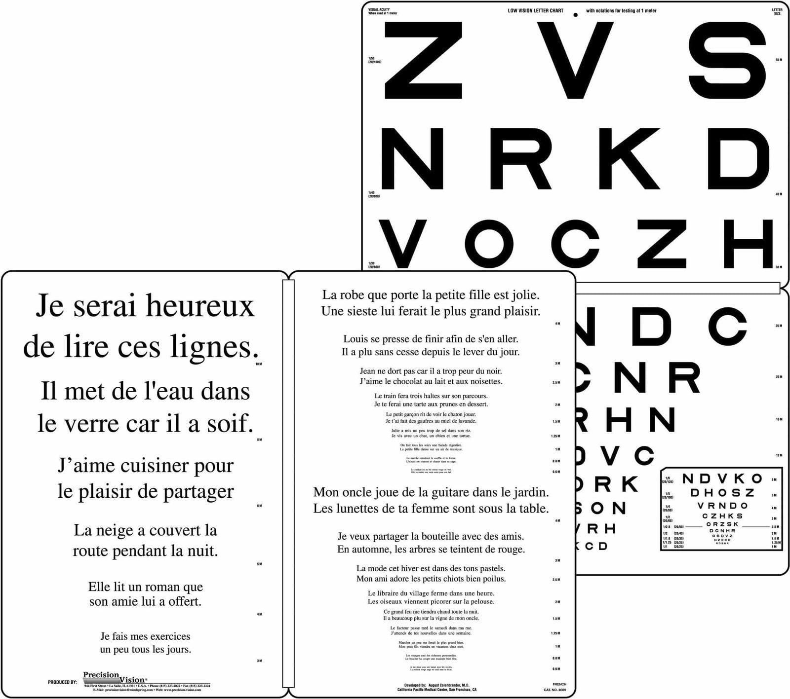 Low Vision Letter Chart - In Multiple Languages