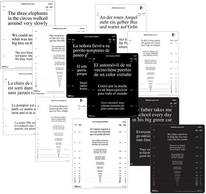 MNRead Chart - In Multiple Languages