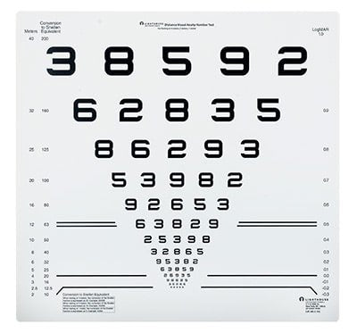 Lighthouse ETDRS® Numbers Chart LH 9243