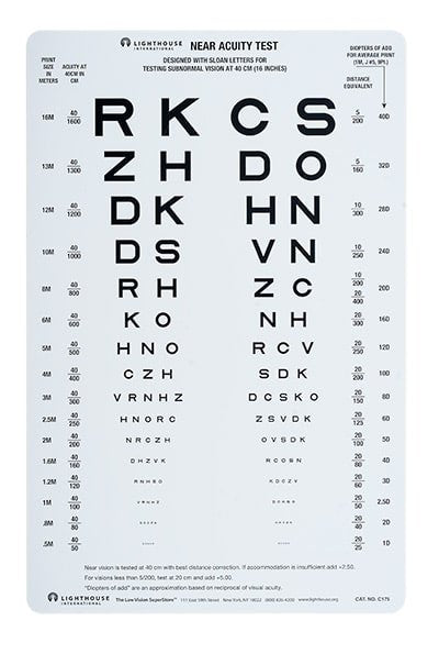 Lighthouse Near Visual Acuity Test (1St. Edition) 9x14 LH 9254