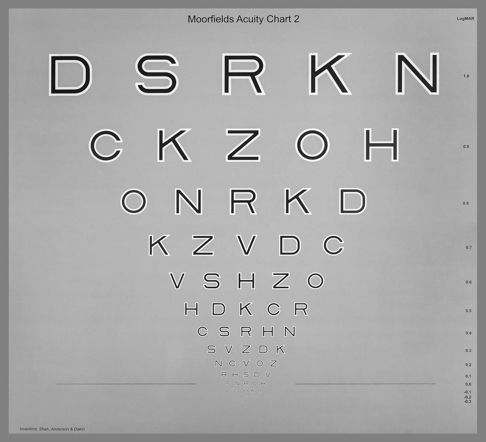 Moorfields Acuity Chart Set
