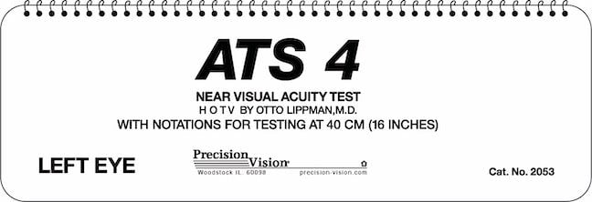 ATS 4 Near HOTV Visual Acuity Flip Book