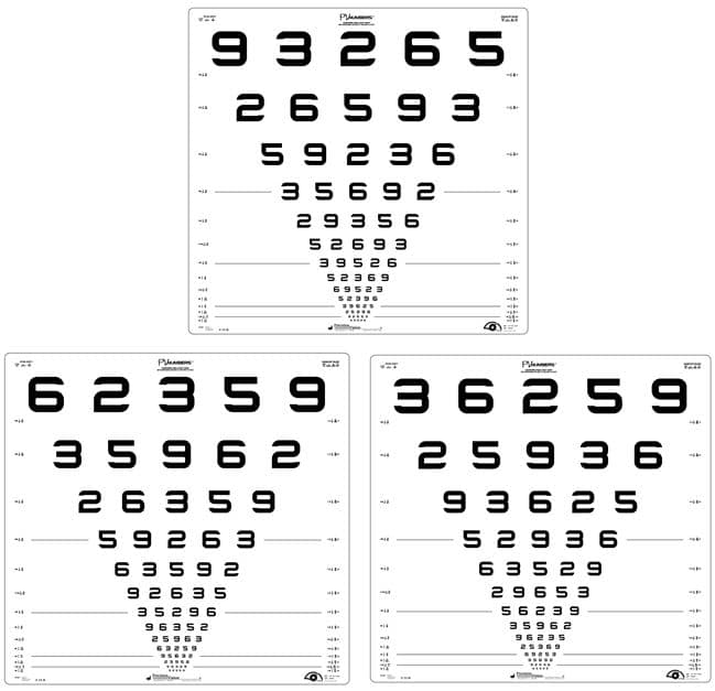 PV Numbers Series ETDRS® — Set of 3 — 3 m