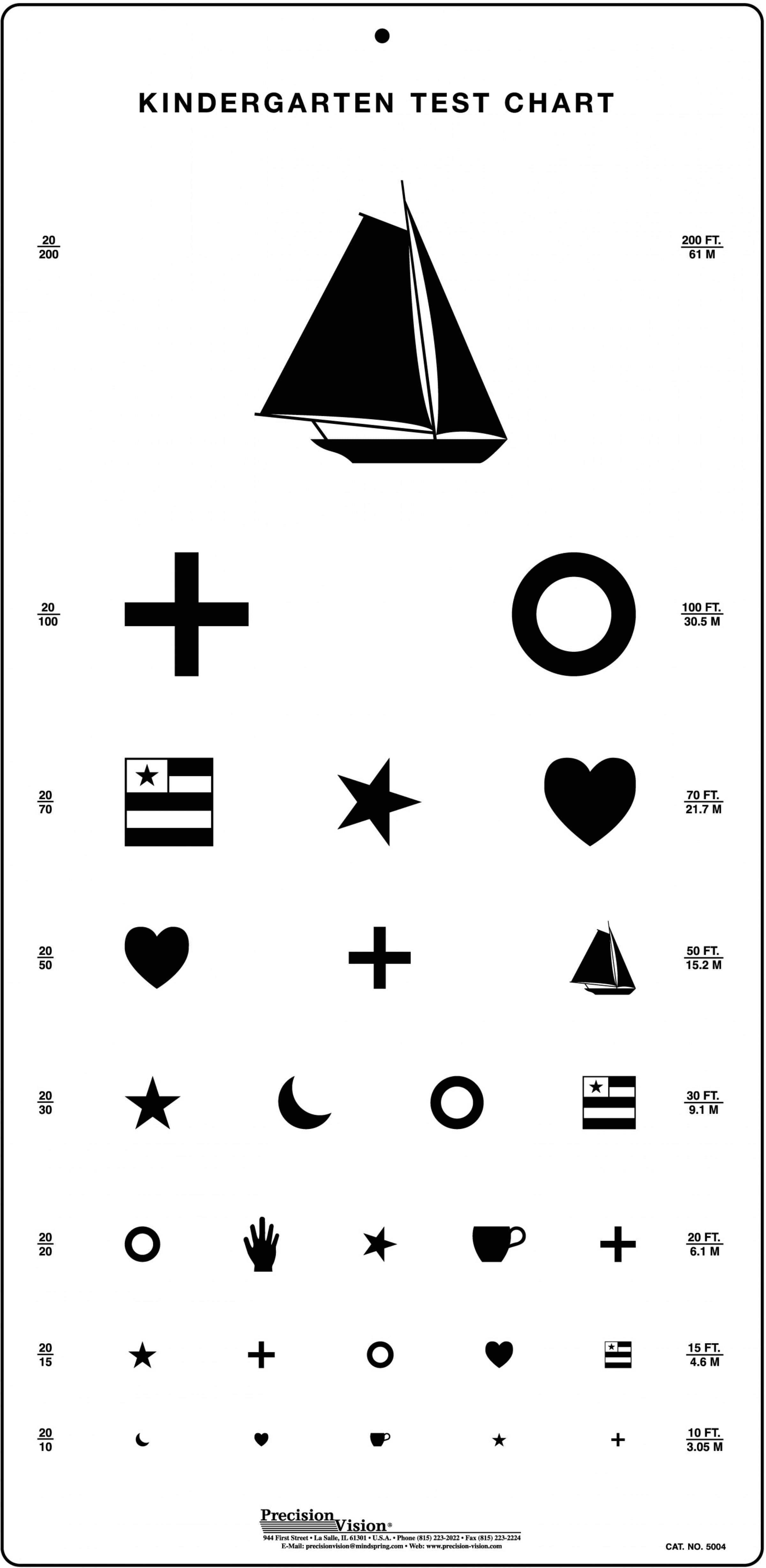 Snellen Eye Chart For Visual Acuity And Color Vision Test Precision